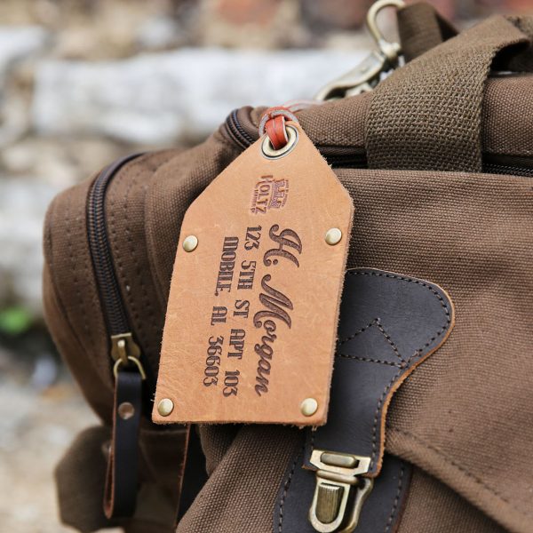 The Traveler Fine Leather Luggage Tag - Wedding Party Gift - Honeymoon Gift