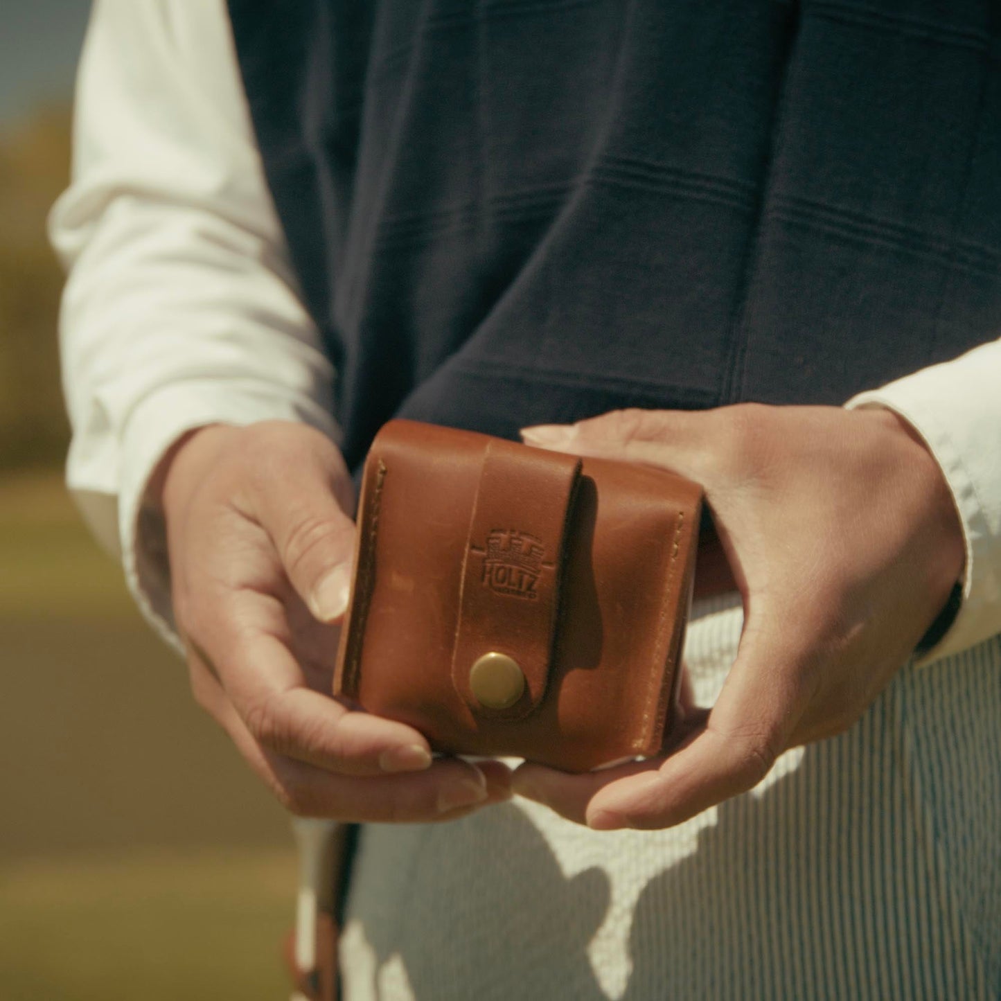 Personalized Fine Leather Golf Ball Holster