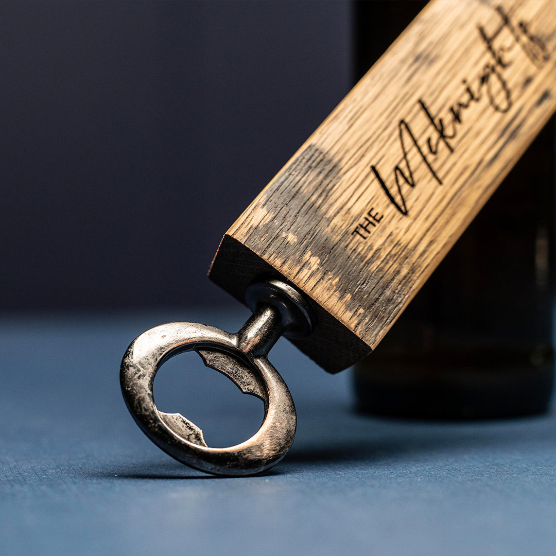 Personalized Bottle Opener Made From Tennessee Whiskey Barrel - Grooms Gift - Wedding Party Gift