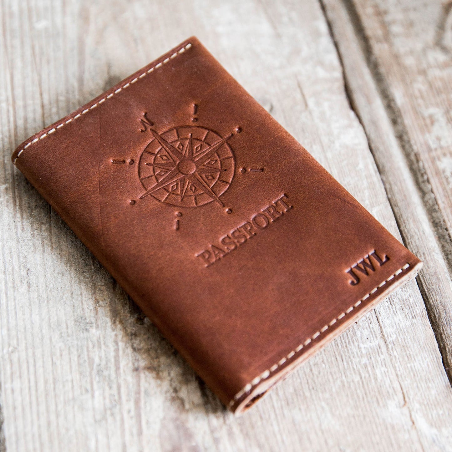 The Pioneer Fine Leather Passport Wallet Passport Cover - Honeymoon - Bridesmaids or Groomsmen Gift
