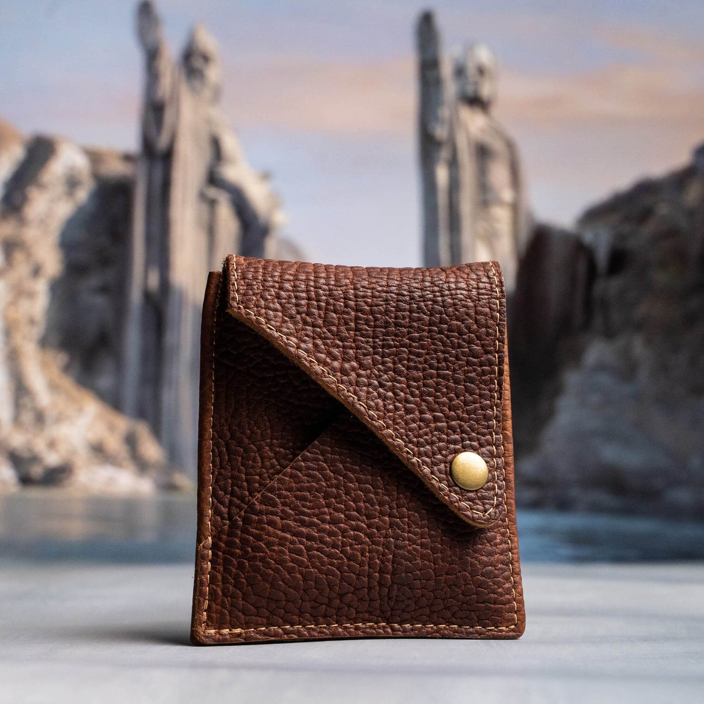 Theory 11 Lord of The Rings Card Deck With Personalized Shrunken Bison Leather Card Sleeve - Grooms Gift - Wedding Party Gift