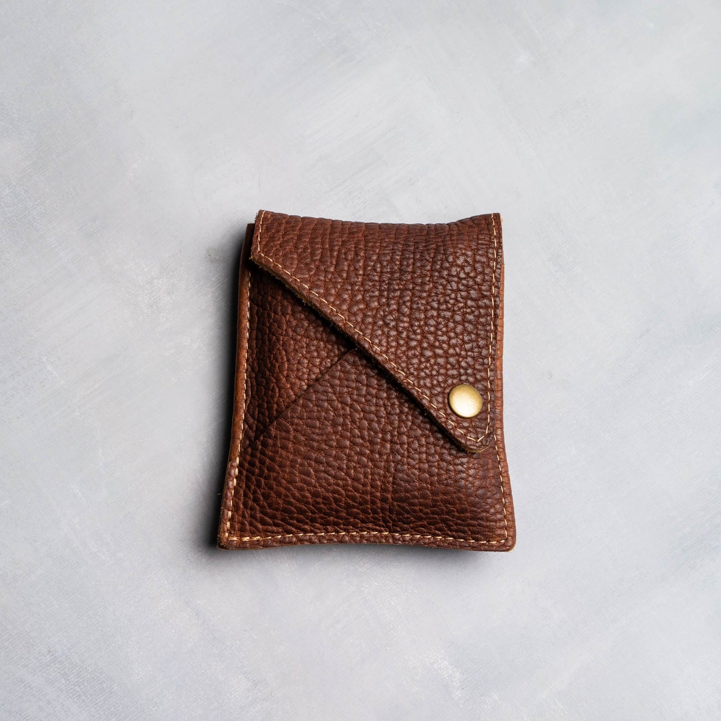 Personalized Shrunken Bison Leather Card Deck Sleeve - Grooms Gift - Wedding Party Gift