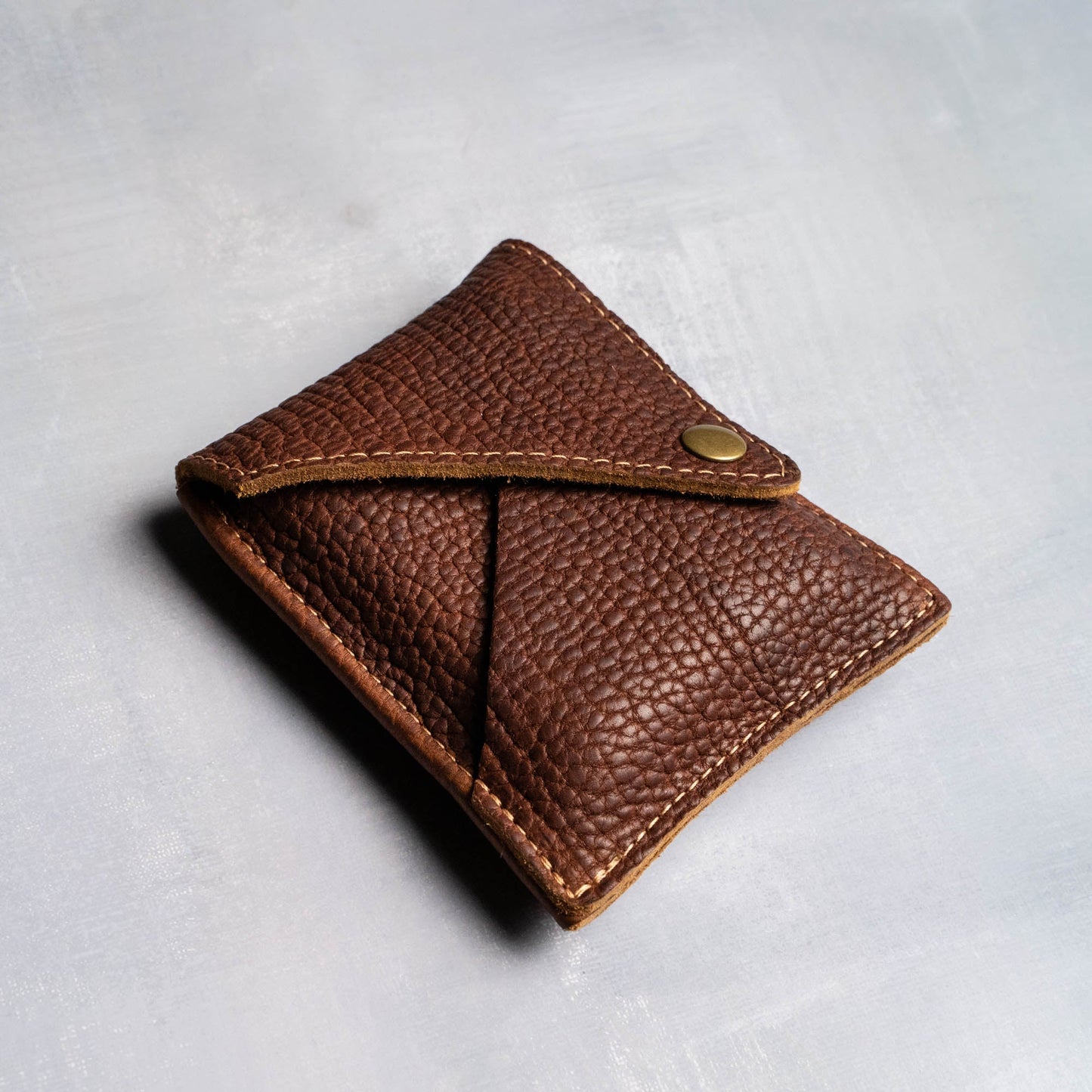 Personalized Shrunken Bison Leather Card Deck Sleeve - Grooms Gift - Wedding Party Gift