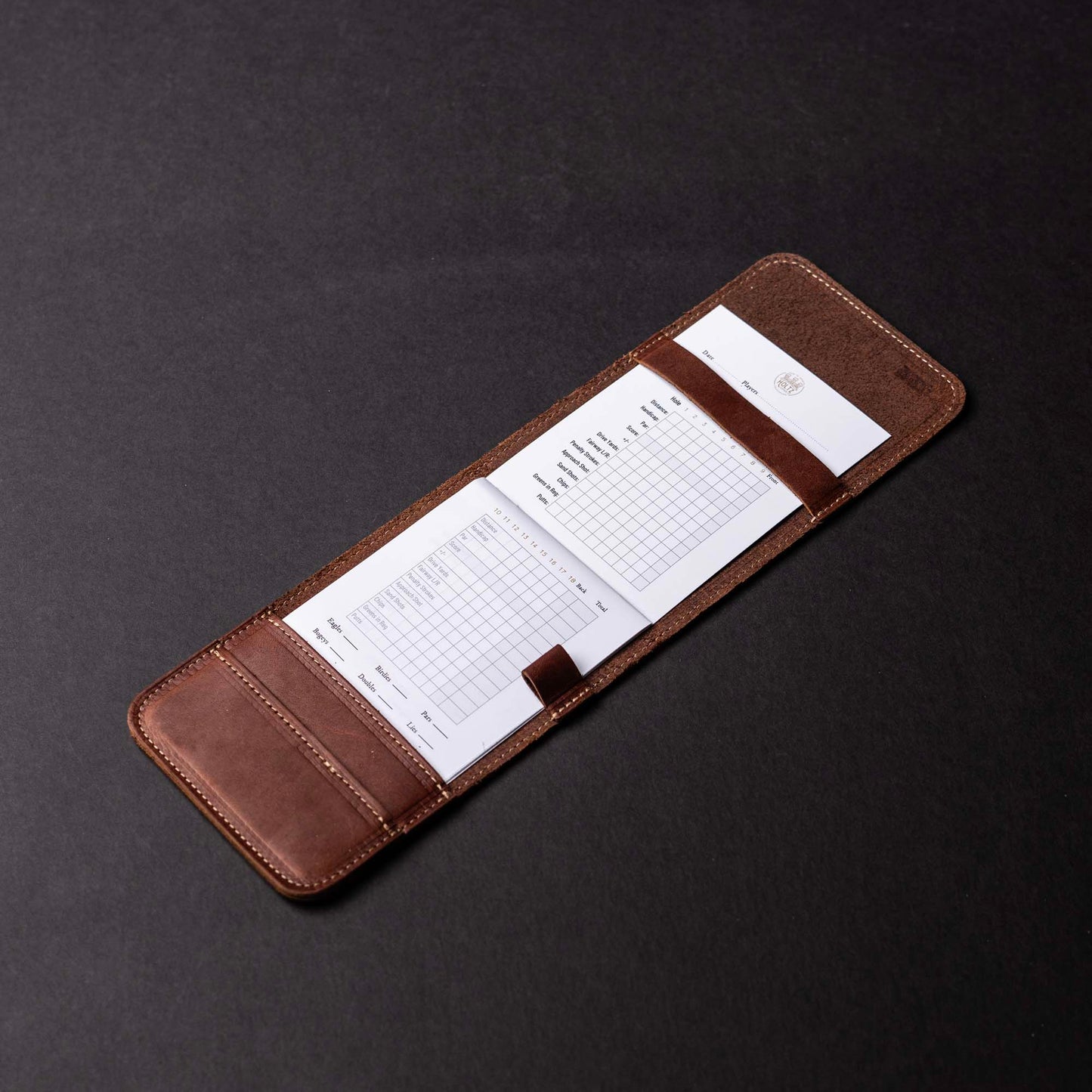 The Back Nine Fine Leather Golf Scorecard Groomsmen Gift With Personalization