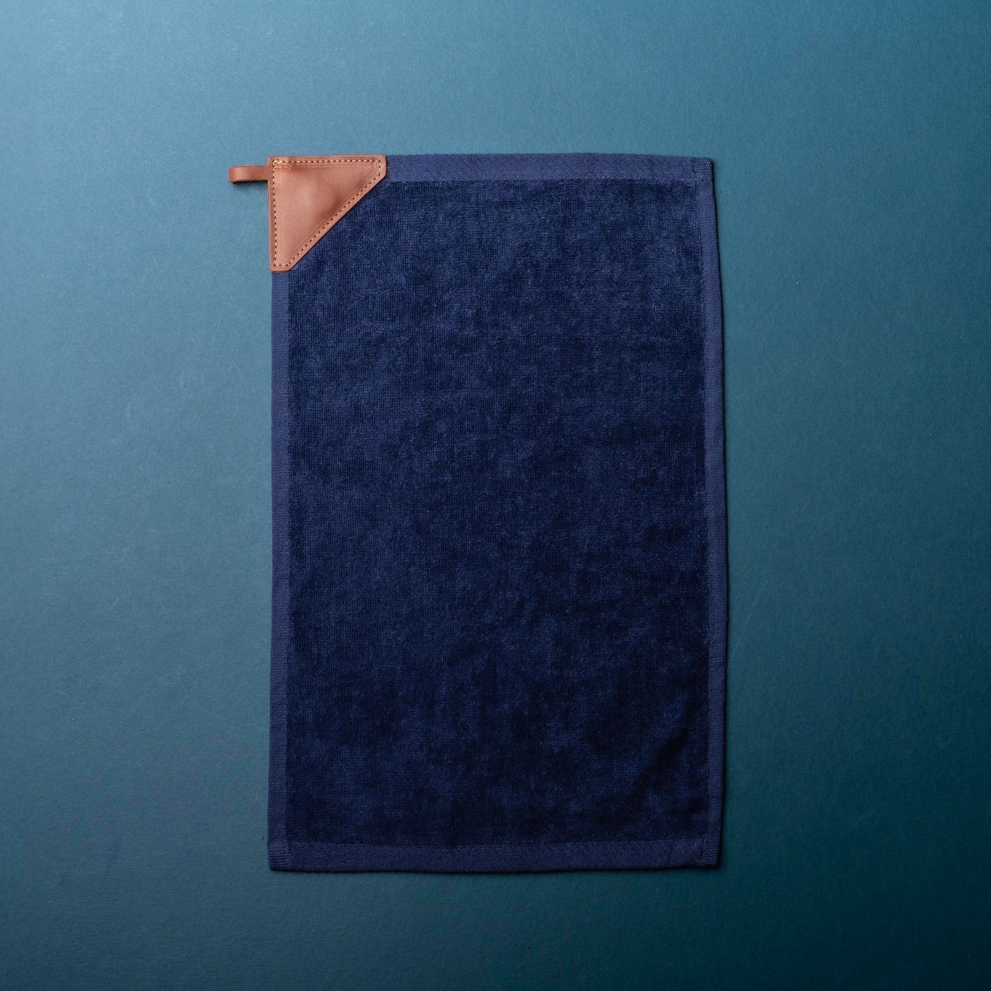 Personalized Fine Leather Tabbed Golf Towel with Magnet & Carabiner - Groomsmen Gift
