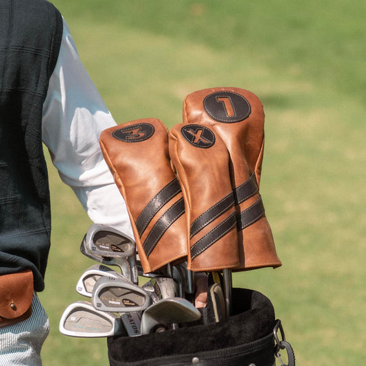 Personalized Fine Leather Golf Club Head Covers - Groomsmen Gift