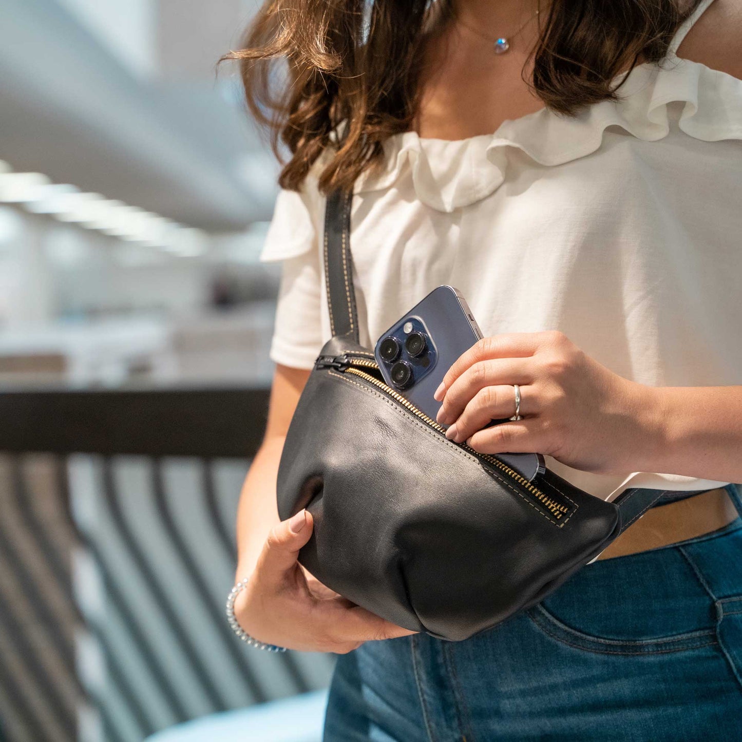 The Sage Crossbody Fine Leather Fanny Pack Bag - Bridesmaid Gift
