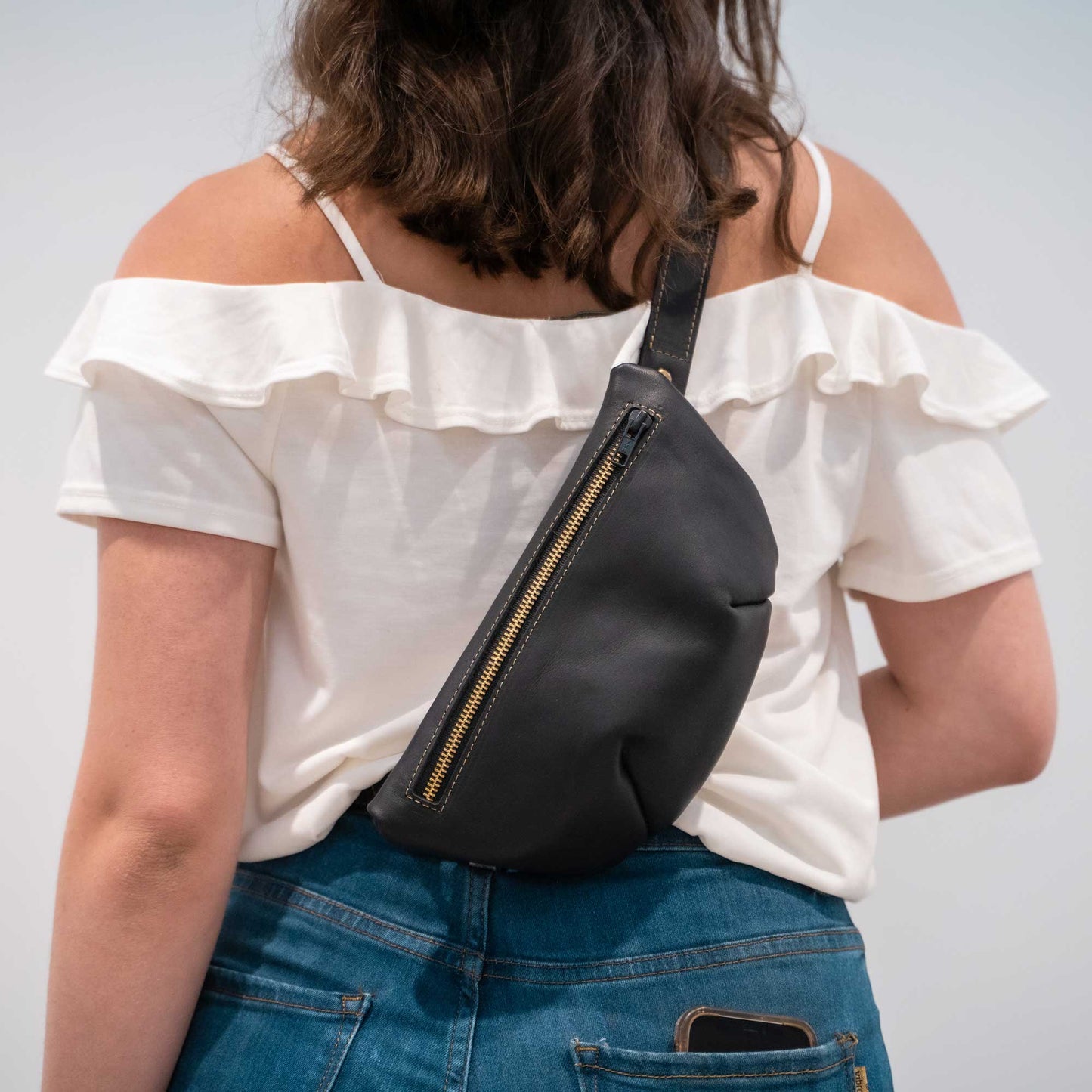 The Sage Crossbody Fine Leather Fanny Pack Bag - Bridesmaid Gift