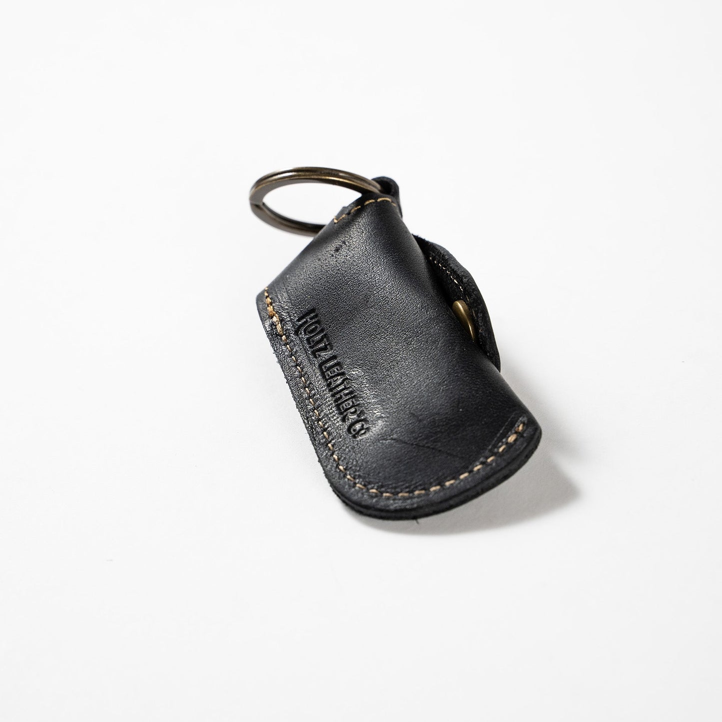 The Sidekick Personalized Fine Leather Lip Balm Holster with Key Ring -Bridesmaids Gift - Wedding Party Gift
