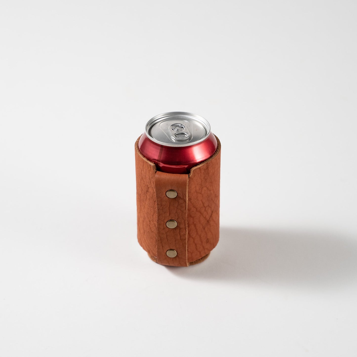 The Blitz Can Coozie - Personalized Bison Full-Grain Leather - Grooms Gift - Wedding Party Gift