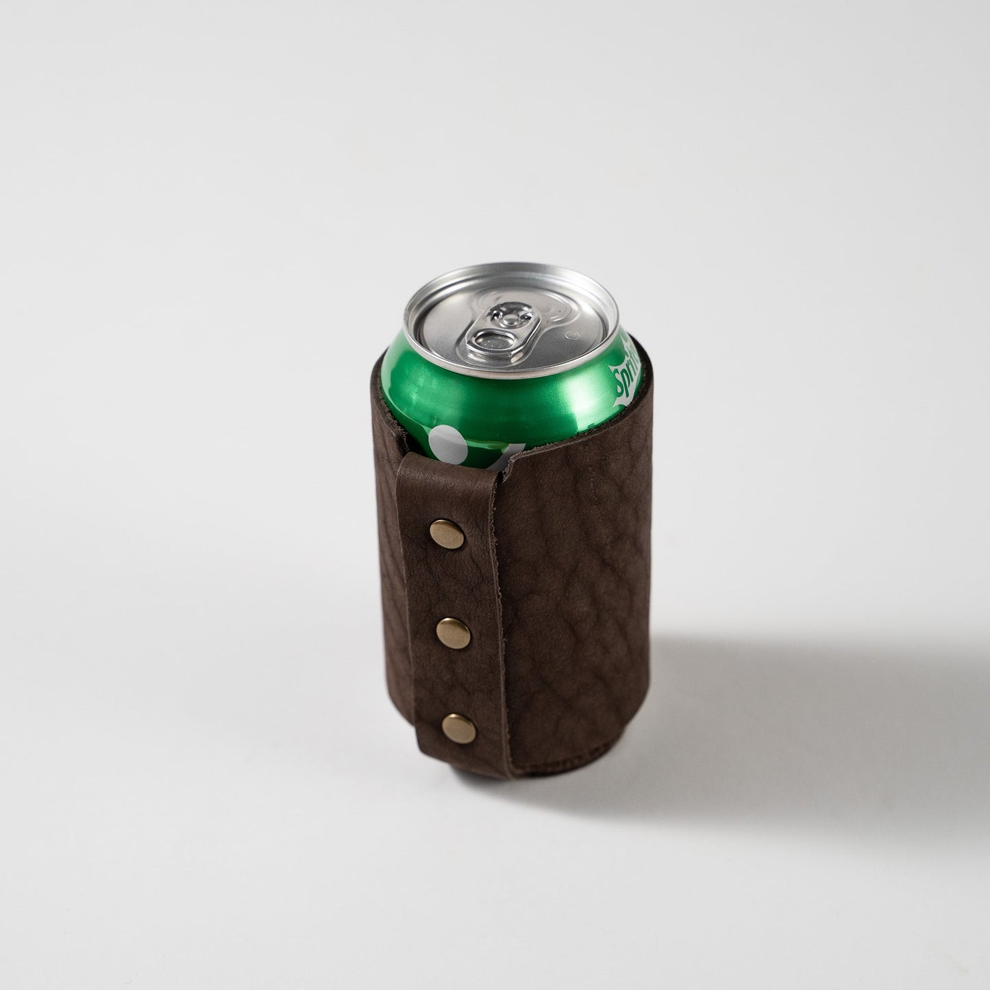 The Blitz Can Coozie - Personalized Bison Full-Grain Leather - Grooms Gift - Wedding Party Gift