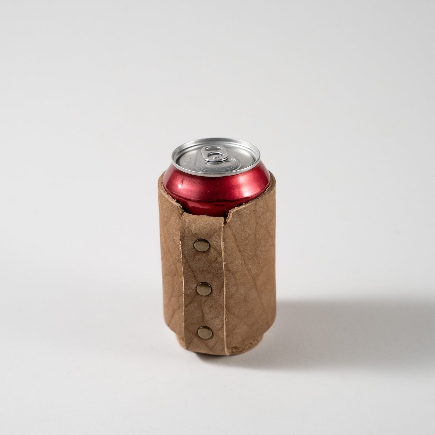The Blitz Can Coozie - Personalized Bison Full-Grain Leather - Grooms Gift - Wedding Party Gift