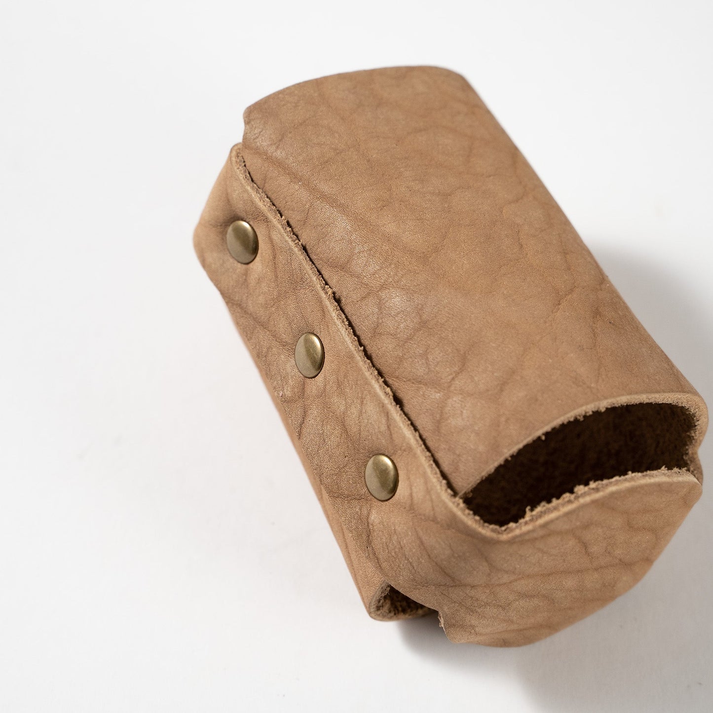 The Blitz Can Coozie - Personalized Bison Full-Grain Leather - Grooms Gift - Wedding Party Gift
