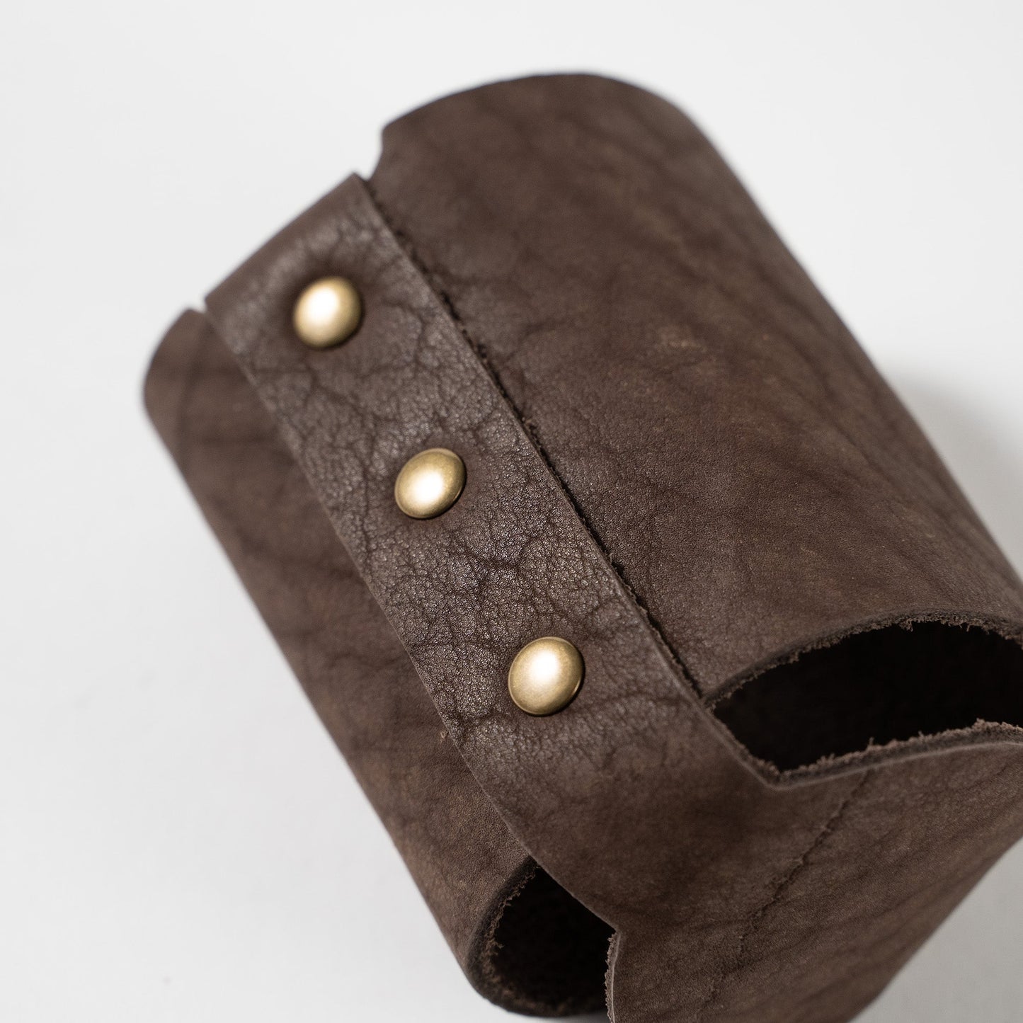 The Blitz Can Coozie - Personalized Bison Full-Grain Leather - Grooms Gift - Wedding Party Gift