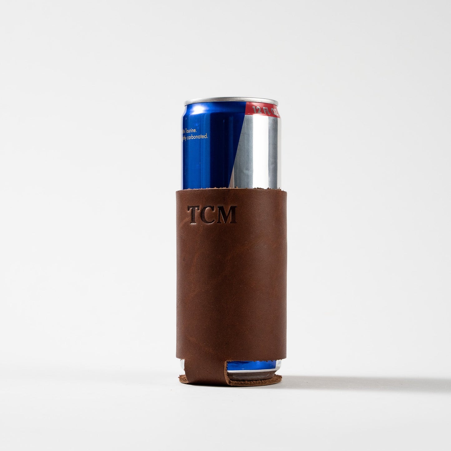 The Blitz Can Coozie - Personalized Full-Grain Leather - Grooms Gift - Wedding Party Gift