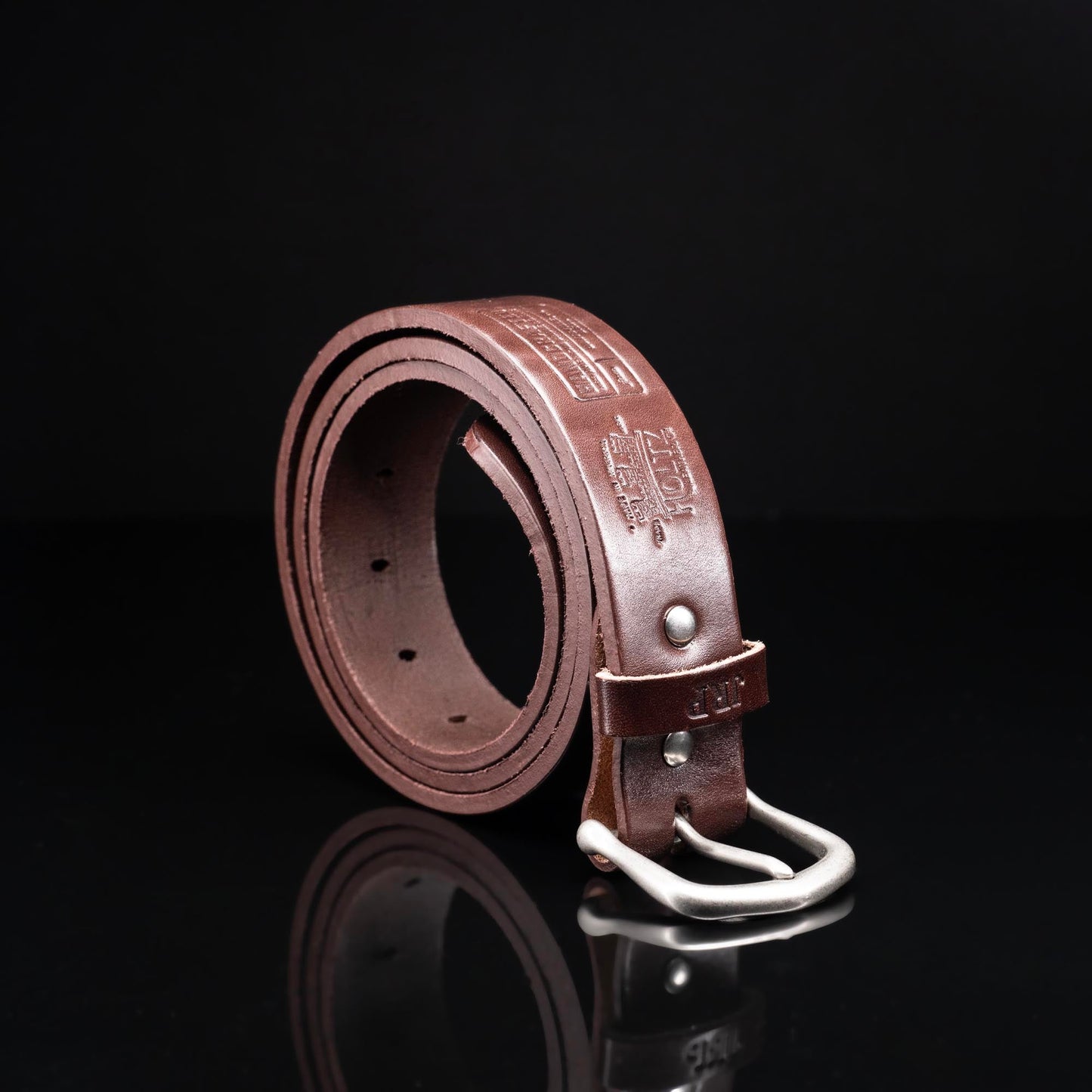 Personalized Bridle Leather Men's Casual Belt – Square Nickel or Brass Buckle
