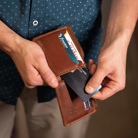 The Slim Dixie Fine Leather BiFold Wallet - Groomsmen Gift