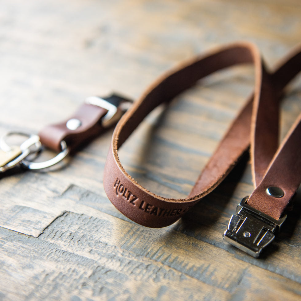 The Engineer – Personalized Fine Leather Lanyard – Badge Holder Keychain - Grooms Gift - Wedding Party Gift
