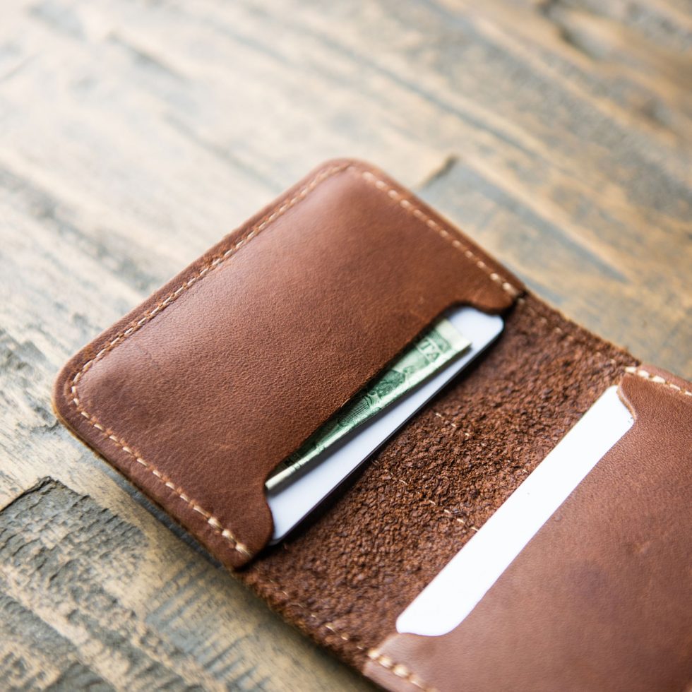 The Doolittle Fine Leather Snap Closure Wallet BiFold - Bridesmaid or Groomsmen Gift