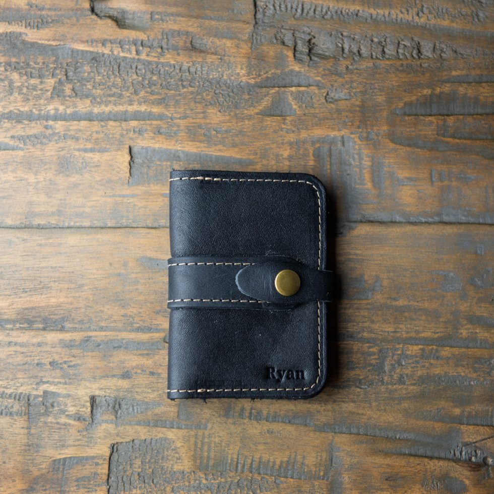 The Doolittle Fine Leather Snap Closure Wallet BiFold - Bridesmaid or Groomsmen Gift