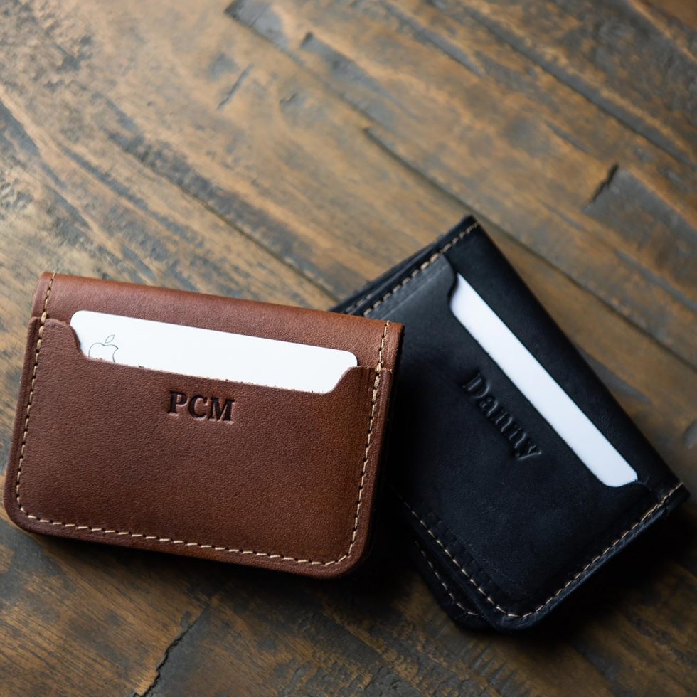 The Gates - Personalized Leather Bifold Money Clip Front Pocket Wallet