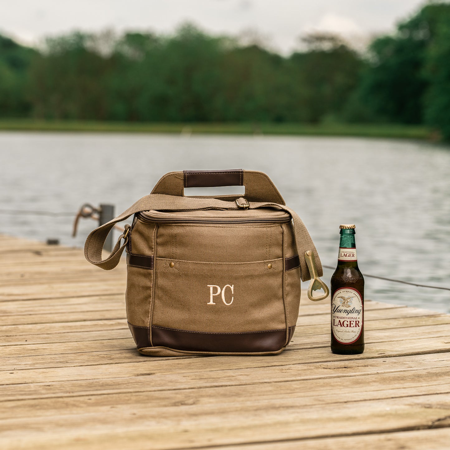 Personalized Insulated Beer Cooler Bag with Attached Bottle Opener - Grooms Gift - Wedding Party Gift