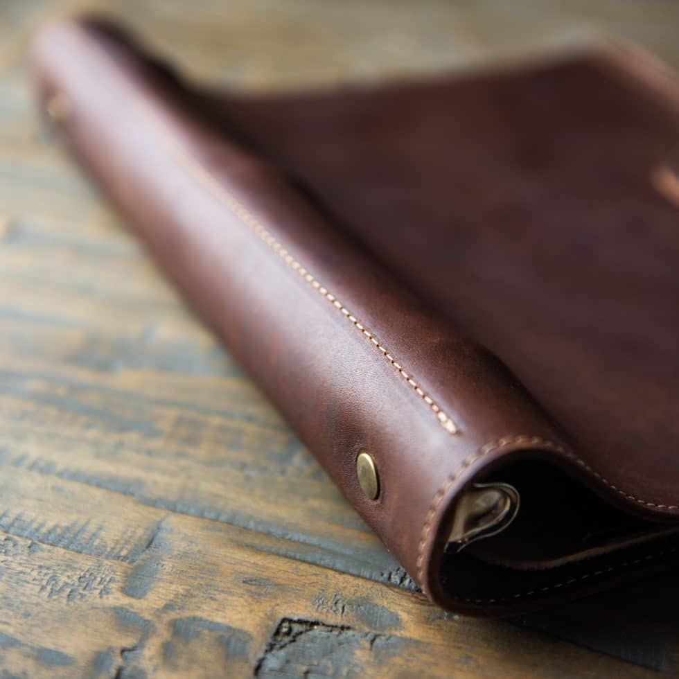 The Langley – Personalized Fine Leather 3 Ring Binder Notebook Photo Album - Wedding Gift