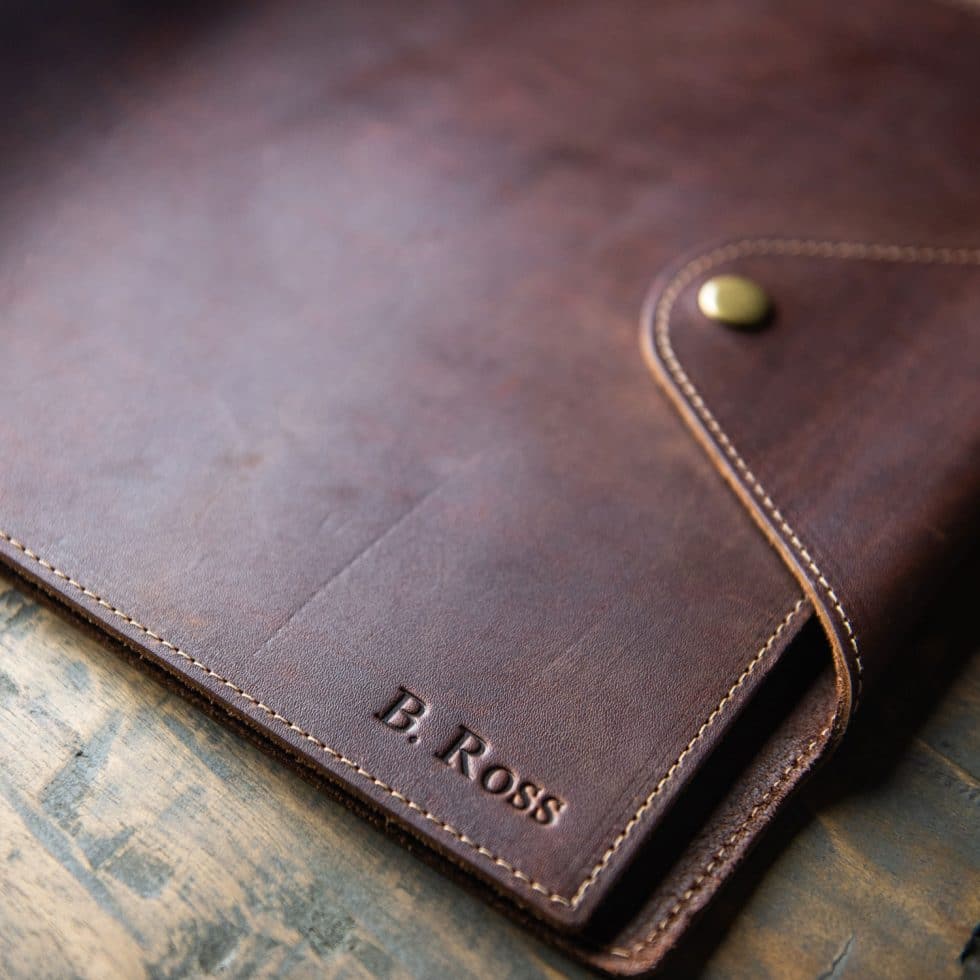 The Langley – Personalized Fine Leather 3 Ring Binder Notebook Photo Album - Wedding Gift