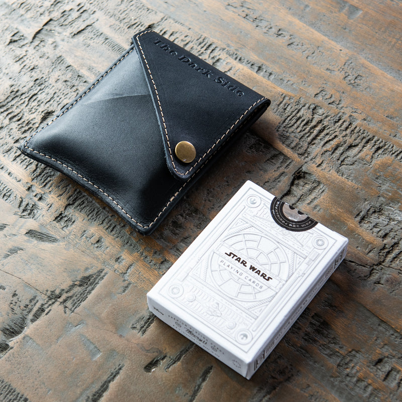 Theory 11 Light Side Card Deck With Personalized Fine Leather Card Sleeve- Grooms Gift - Wedding Party Gift