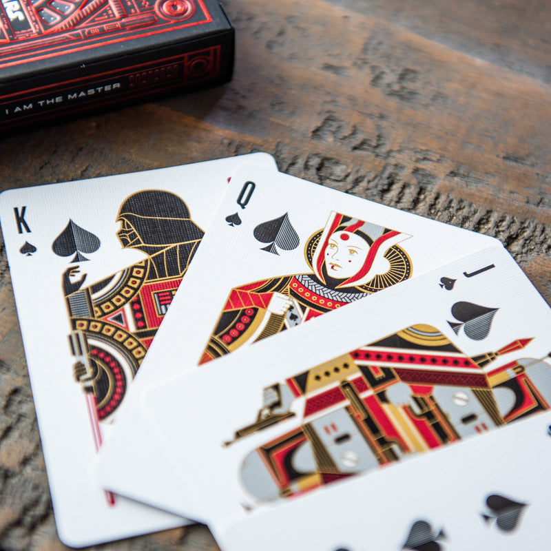 Theory 11 Dark Side Card Deck With Personalized Fine Leather Card Sleeve - Grooms Gift - Wedding Party Gift