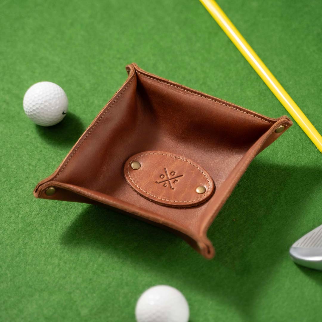 leather dresser caddy EDC Change Tray