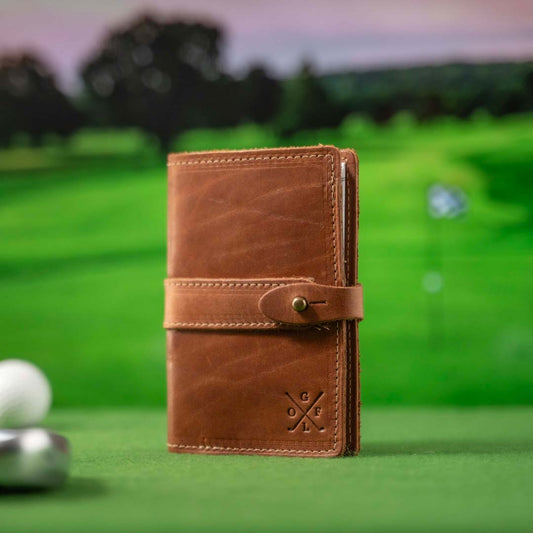 The Golf Surveyor Fine Leather Pocket Journal Cover for Field Notes - Groomsmen Gift