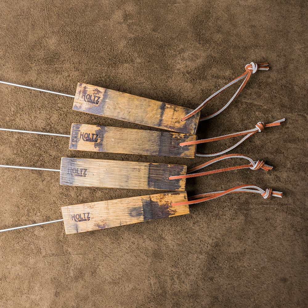Set of 4 Tennessee Whiskey Barrel Marshmallow Hot Dog Roasting Sticks - Grooms Gift - Wedding Gift