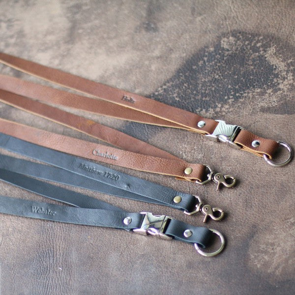 The Engineer – Personalized Fine Leather Lanyard – Badge Holder Keychain - Grooms Gift - Wedding Party Gift