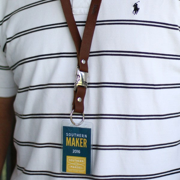 The Engineer – Personalized Fine Leather Lanyard – Badge Holder Keychain - Grooms Gift - Wedding Party Gift