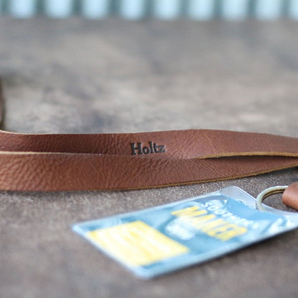 The Engineer – Personalized Fine Leather Lanyard – Badge Holder Keychain - Grooms Gift - Wedding Party Gift