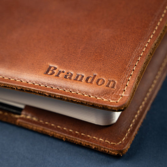 The Scholar Personalized Fine Leather Journal Diary - Groomsmen or Bridesmaid Gift