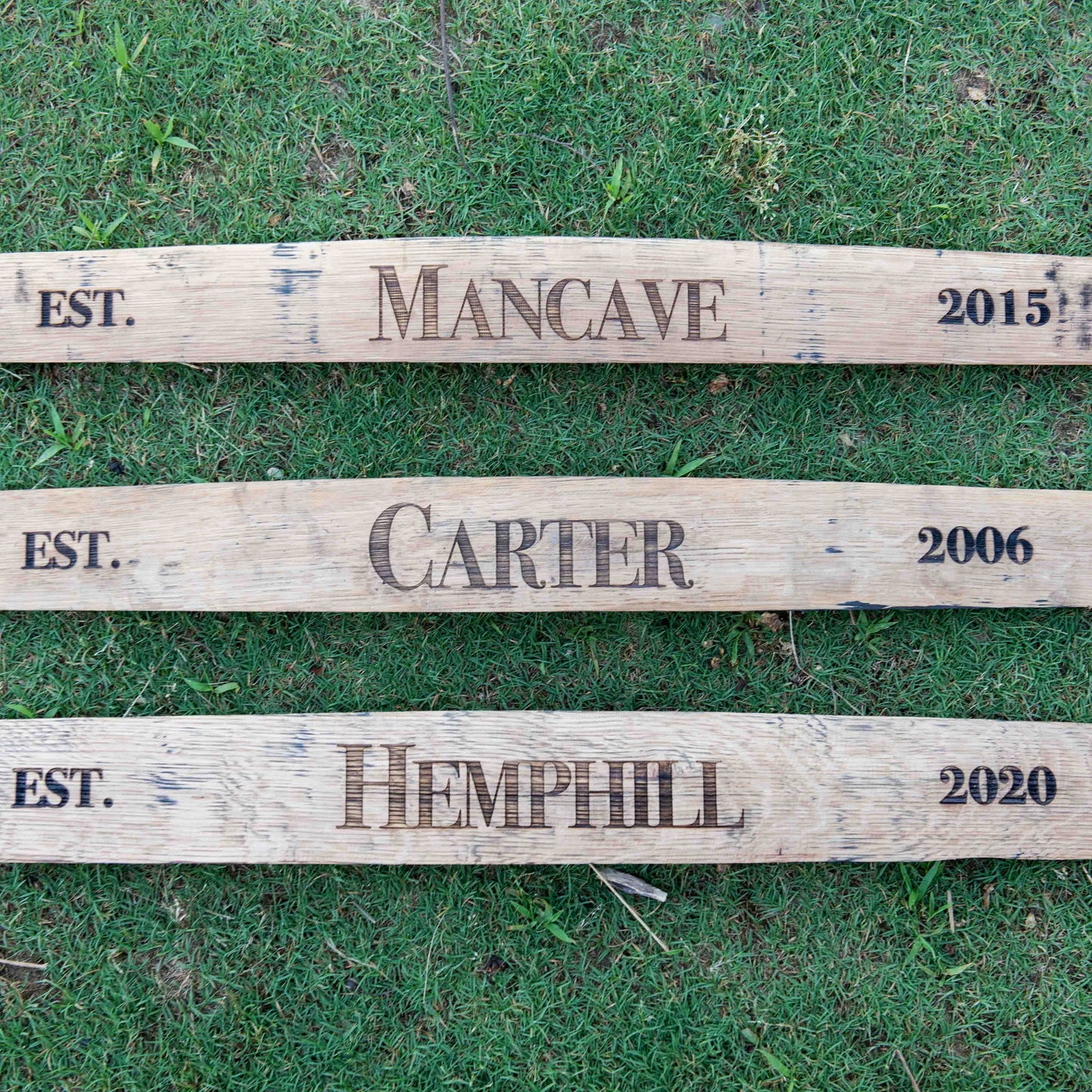 Personalized Family Name Sign From Tennessee Whiskey Barrel Stave - Wall Art