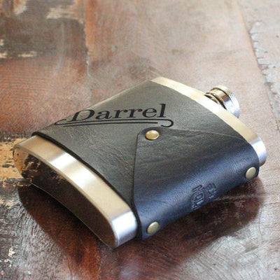 The Hatch Fine Leather Flask Wrap