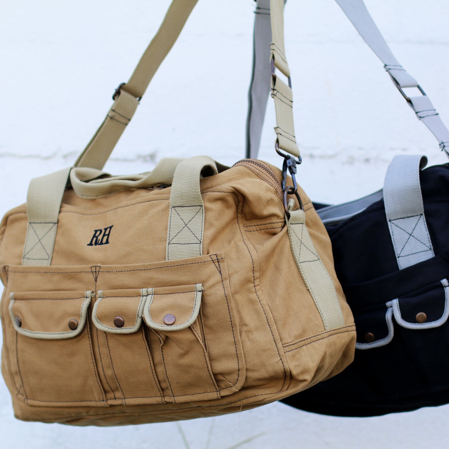 Vintage Military Overnight Travel Bag – Personalized Groomsmen Gift