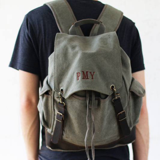 Military Issue Ruck Sack Travel Bag – Personalized Groomsmen Gift