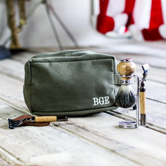 Shave Bag Dopp Kit Toiletry Bag – Personalized Groomsmen Gift