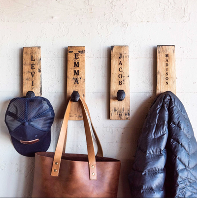 Personalized Tennessee Whiskey Barrel Coat Hanger
