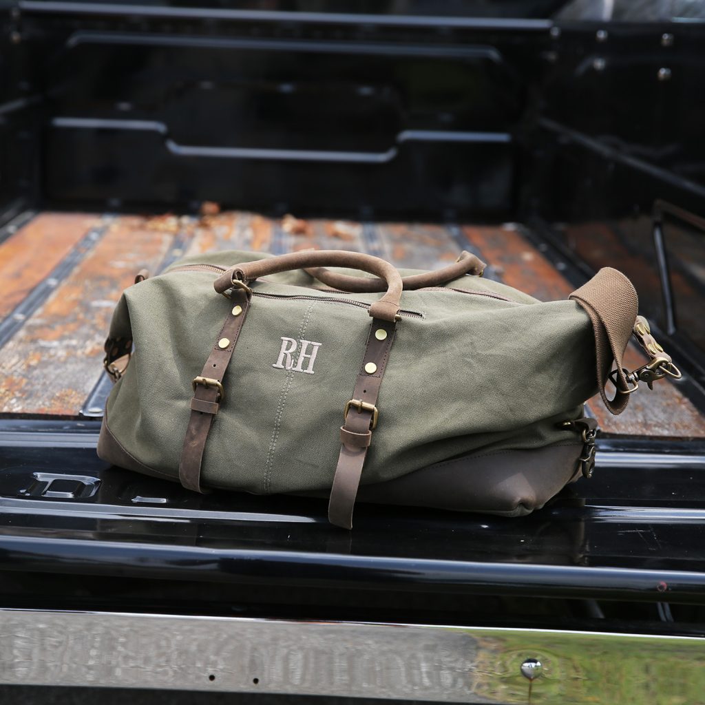 The Charles Military Style Oversized Weekend Travel Bag – Personalized Groomsmen Gift