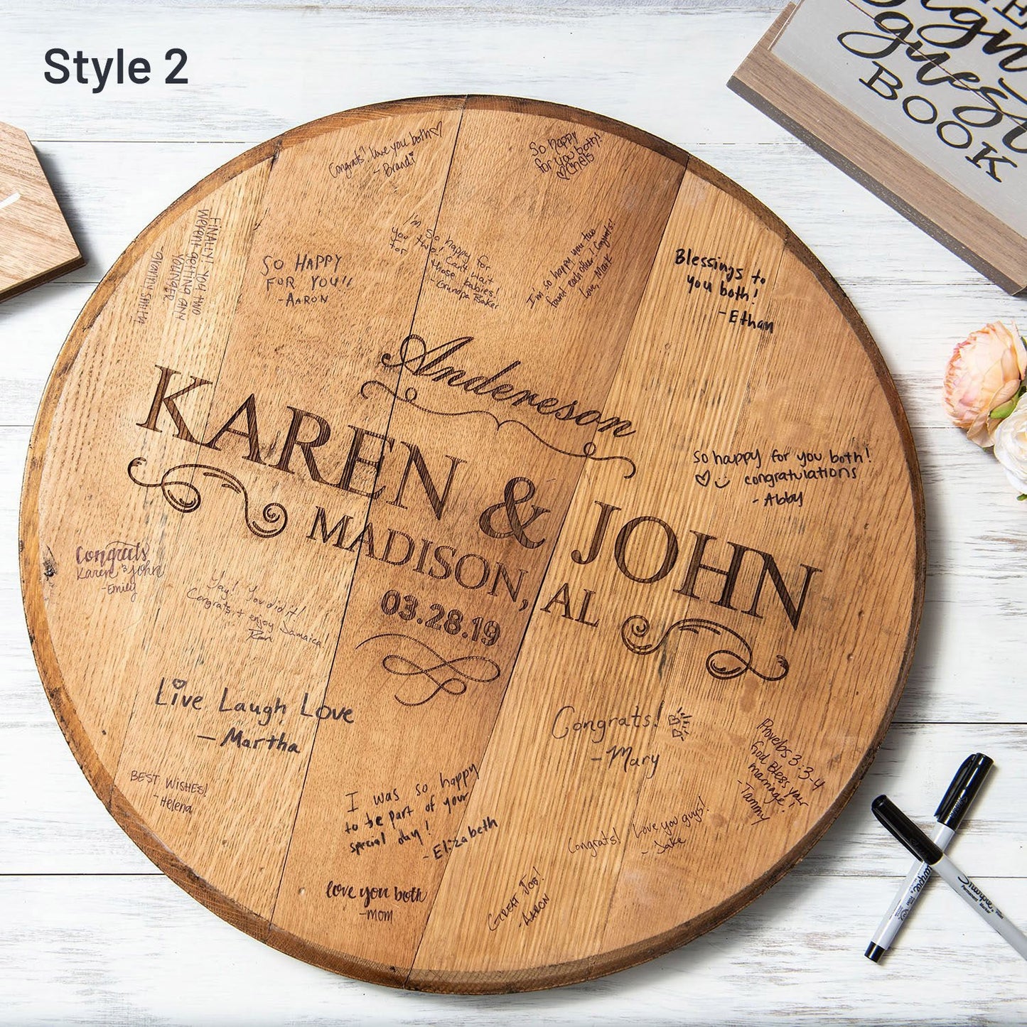 Personalized Tennessee Whiskey Barrel Head Wood Sign - Rustic Home Decor