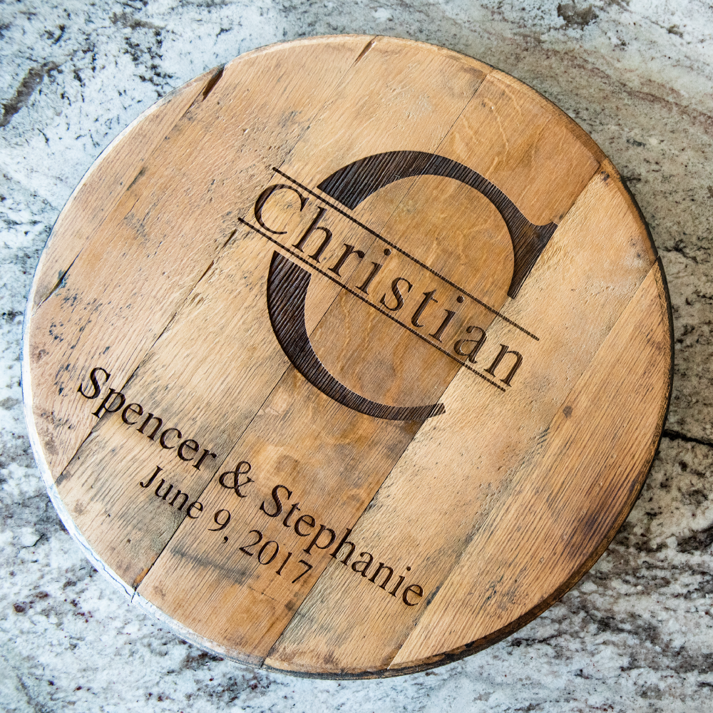 Personalized Tennessee Whiskey Barrel Head Wood Sign - Rustic Home Decor