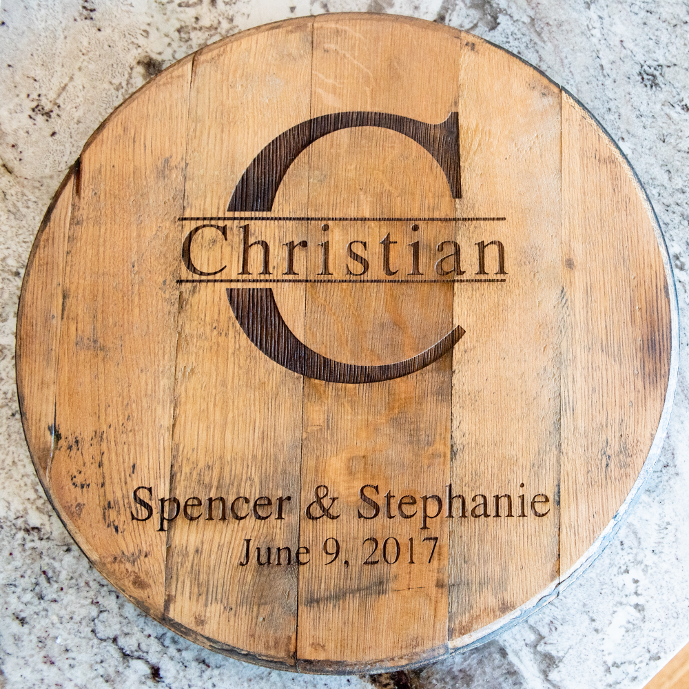 Personalized Tennessee Whiskey Barrel Head Wood Sign - Rustic Home Decor