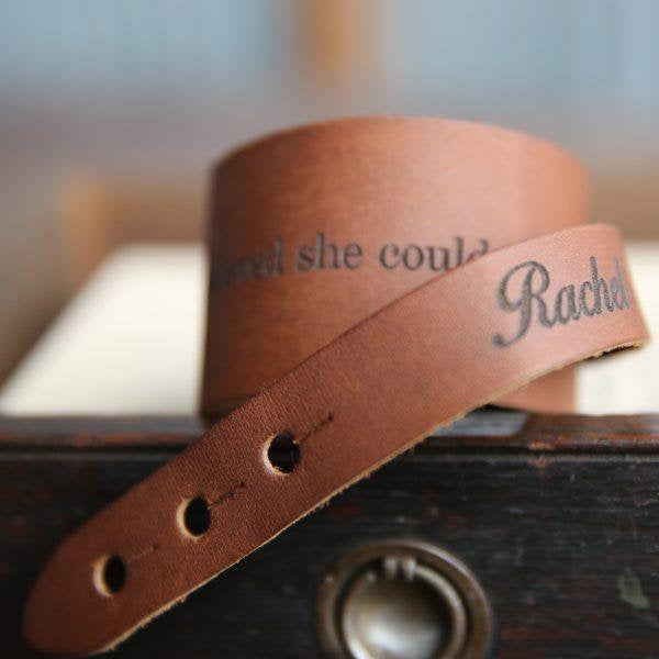 Personalized Bridesmaid Gift - Fine Leather Cuff Bracelet wrap, Womens bracelet, Maid of Honor Gift, Gifts for Mom, Gifts for Grads