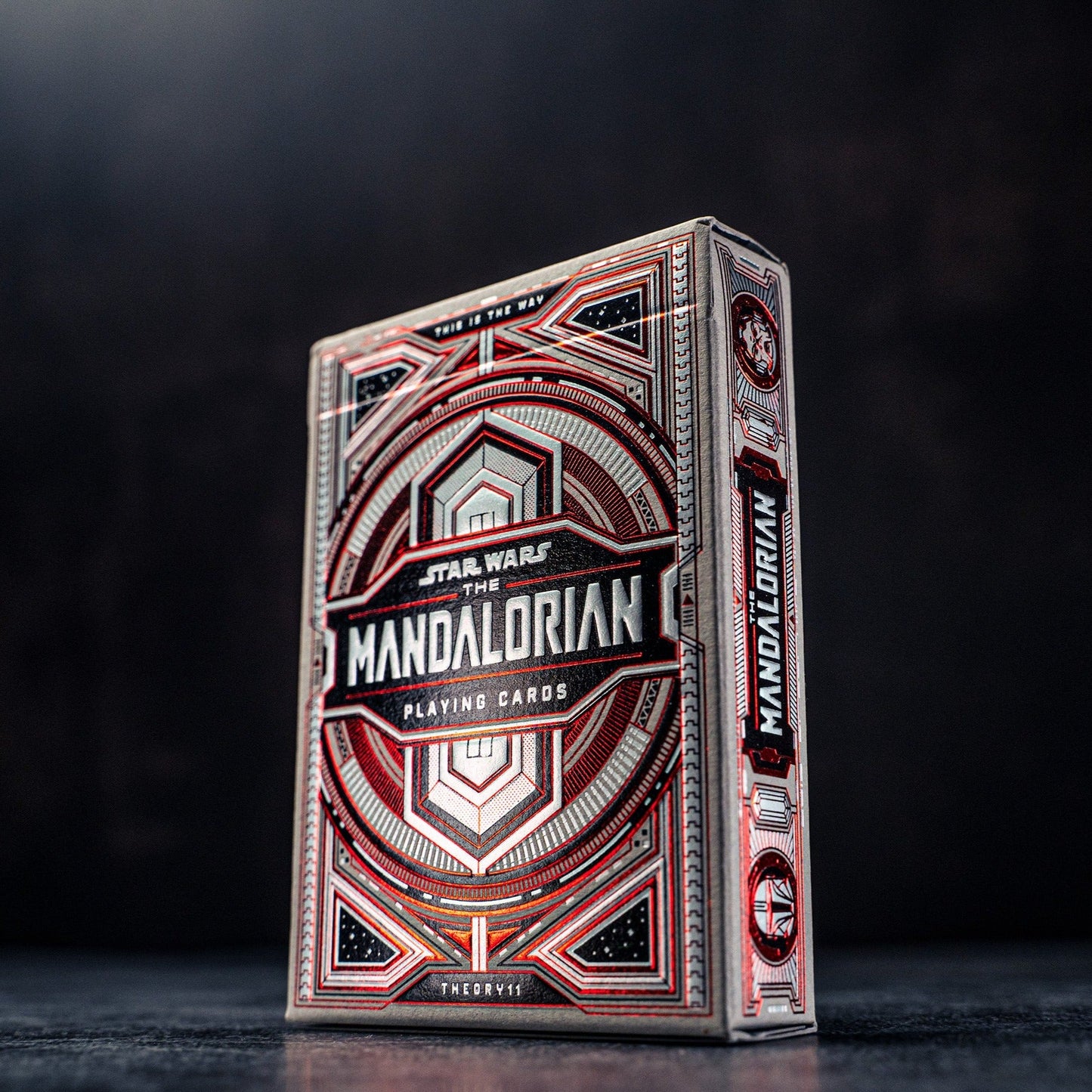 Theory 11 The Mandalorian Card Deck With Personalized Fine Leather Card Sleeve - Grooms Gift - Wedding Party Gift