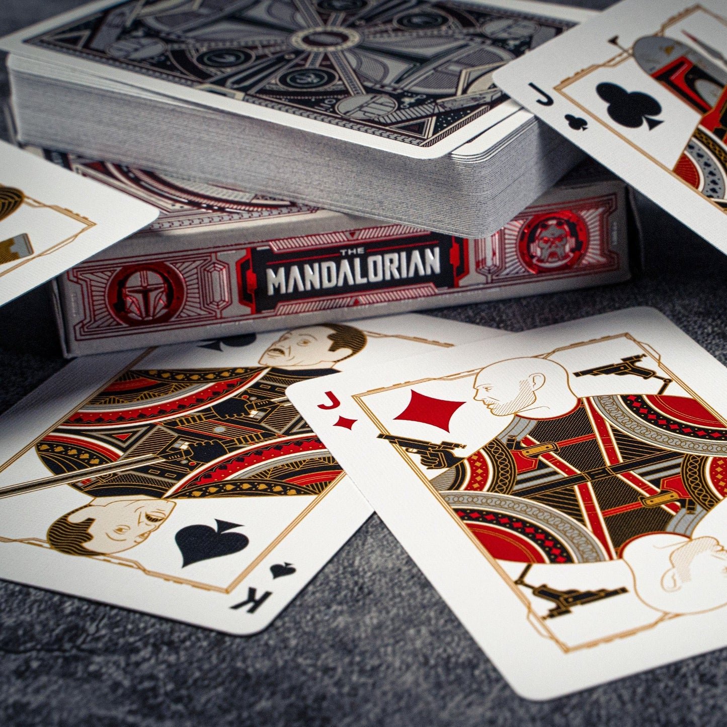 Theory 11 The Mandalorian Card Deck With Personalized Fine Leather Card Sleeve - Grooms Gift - Wedding Party Gift